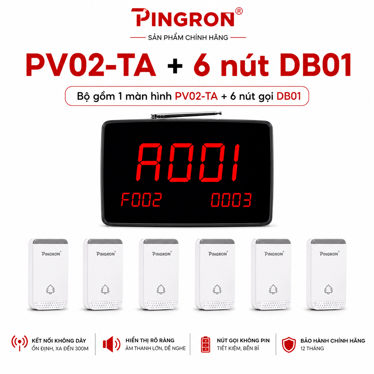 PV02-TA + 6 nút DB01