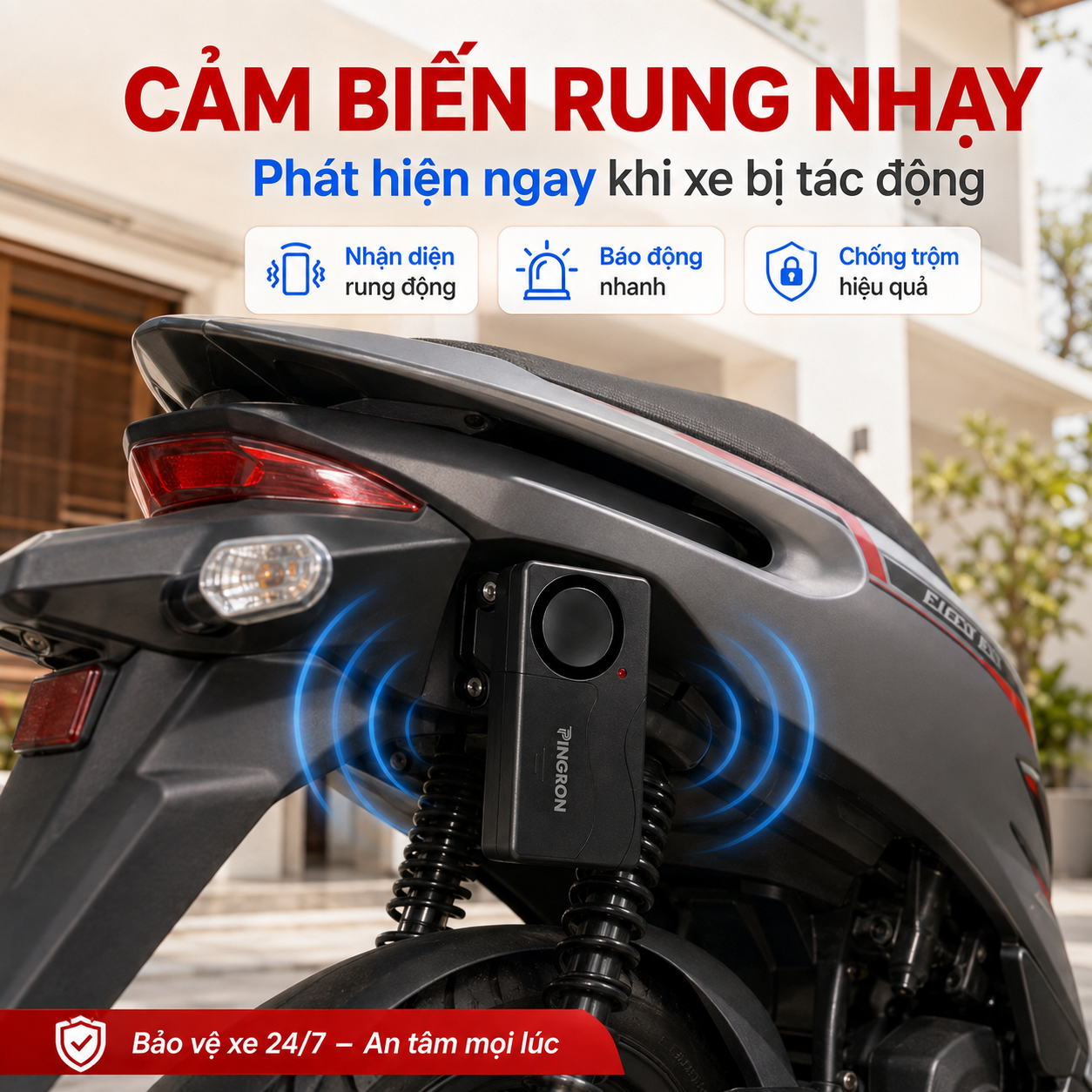 Khóa Chống Trộm Xe Máy PINGRON PR-R05 | Báo Động Lớn 110dB – image 5