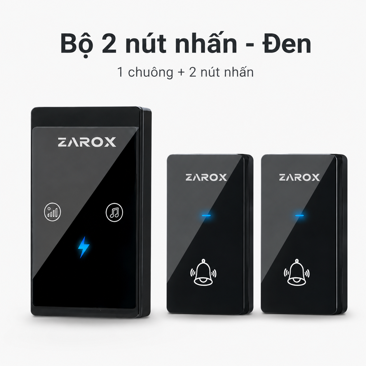 Bộ 2 nút nhấn - Đen