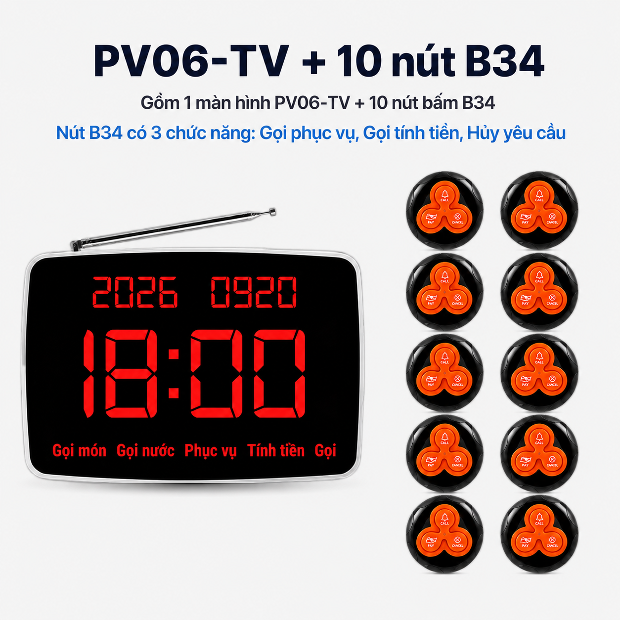 PV06-TV + 10 nút B34