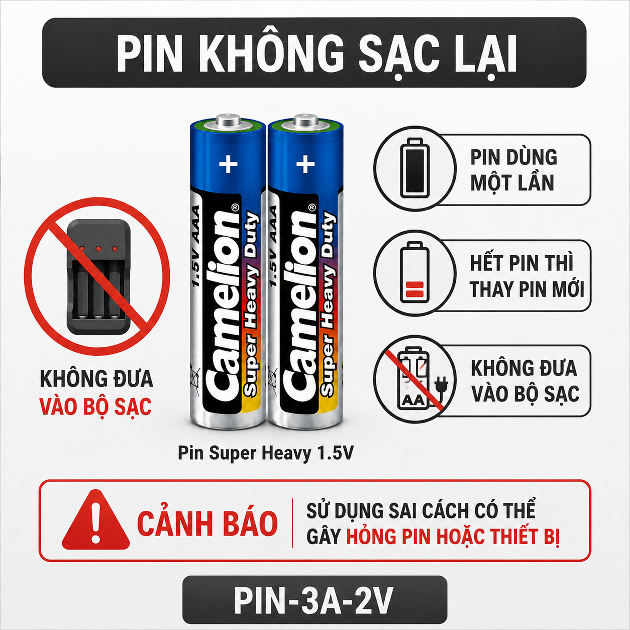 Pin AAA Super Heavy 1.5V 470mAh – Bộ 2 viên – image 6