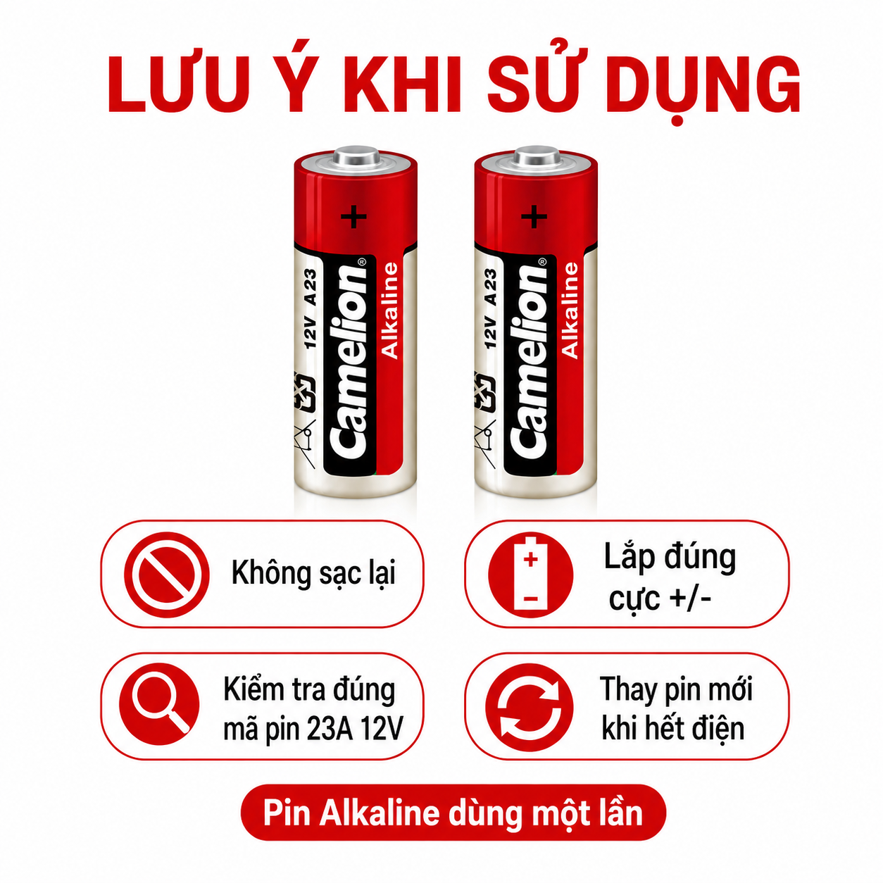 Pin Alkaline 23A 12V 50mAh dùng cho chuông cửa, báo động và remote – ảnh 6