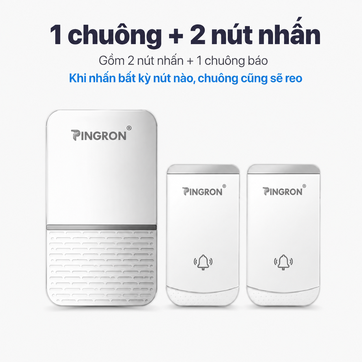 1 chuông + 2 nút nhấn