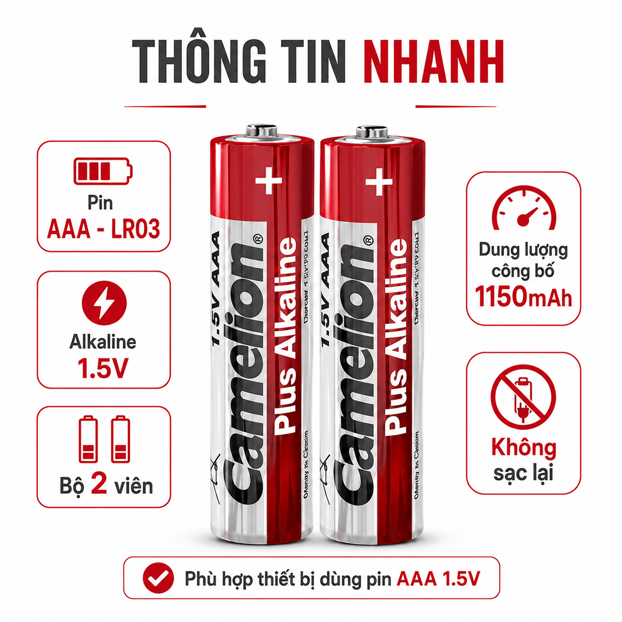 Pin Ultra Alkaline AAA LR03 1.5V – Bộ 2 viên – ảnh 9