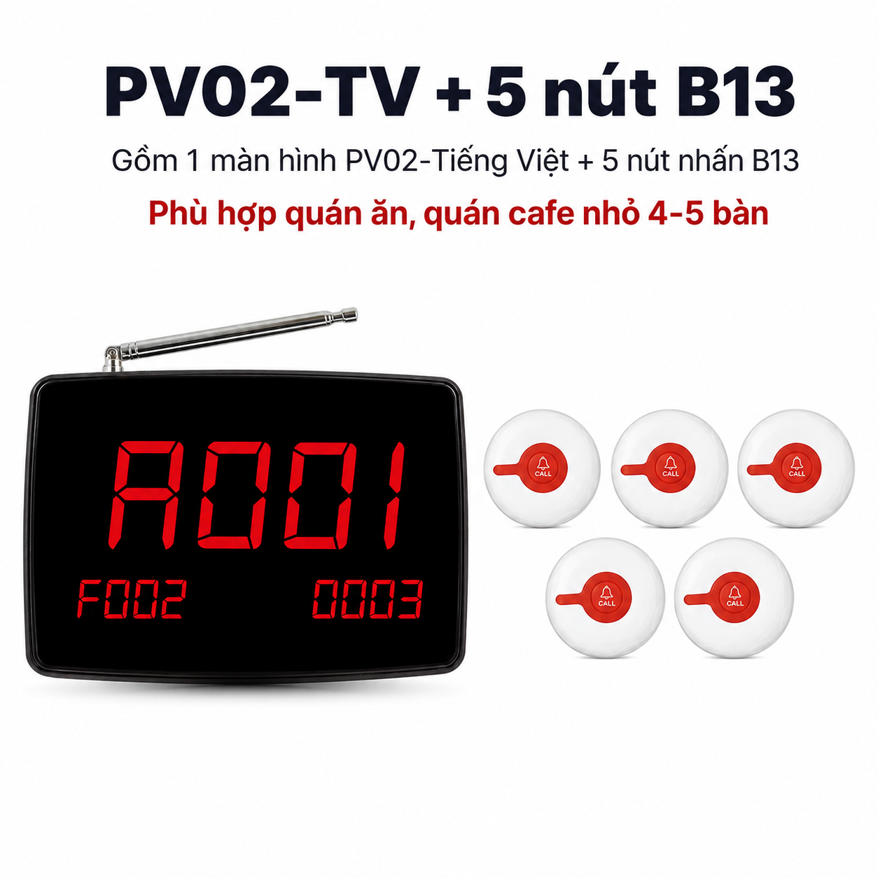 PV02-TV + 5 nút B13