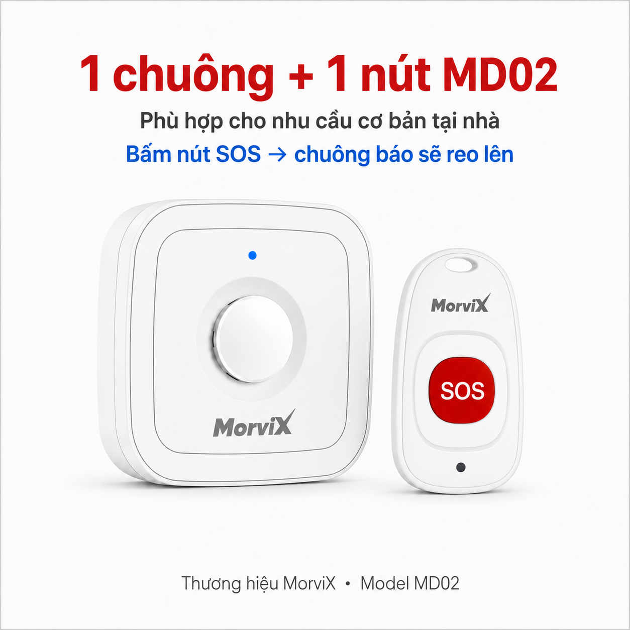 1 chuông + 1 nút MD02
