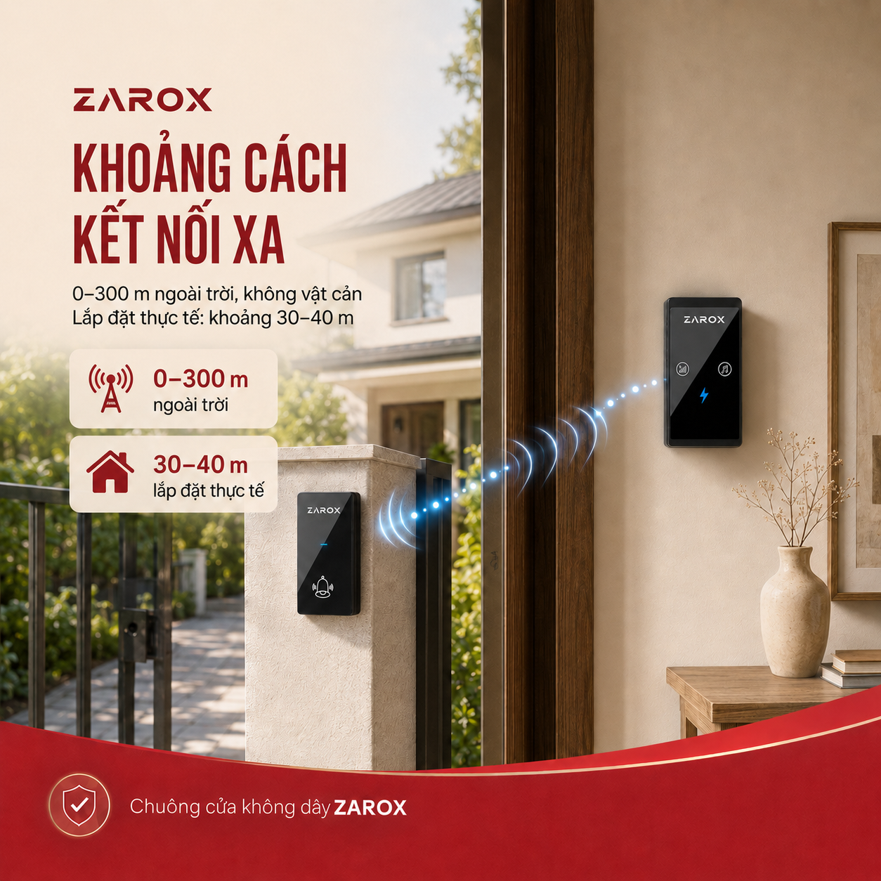 Chuông cửa không dây, chuông cửa không dùng pin ZD04 – ảnh 4