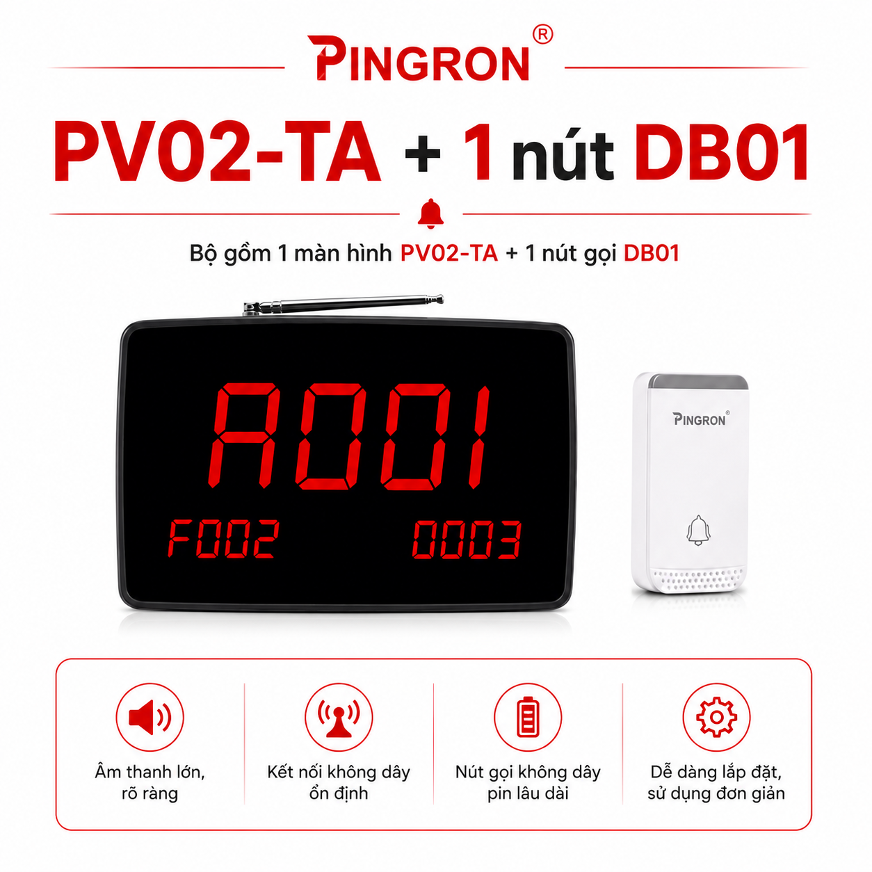 PV02-TA + 1 nút DB01