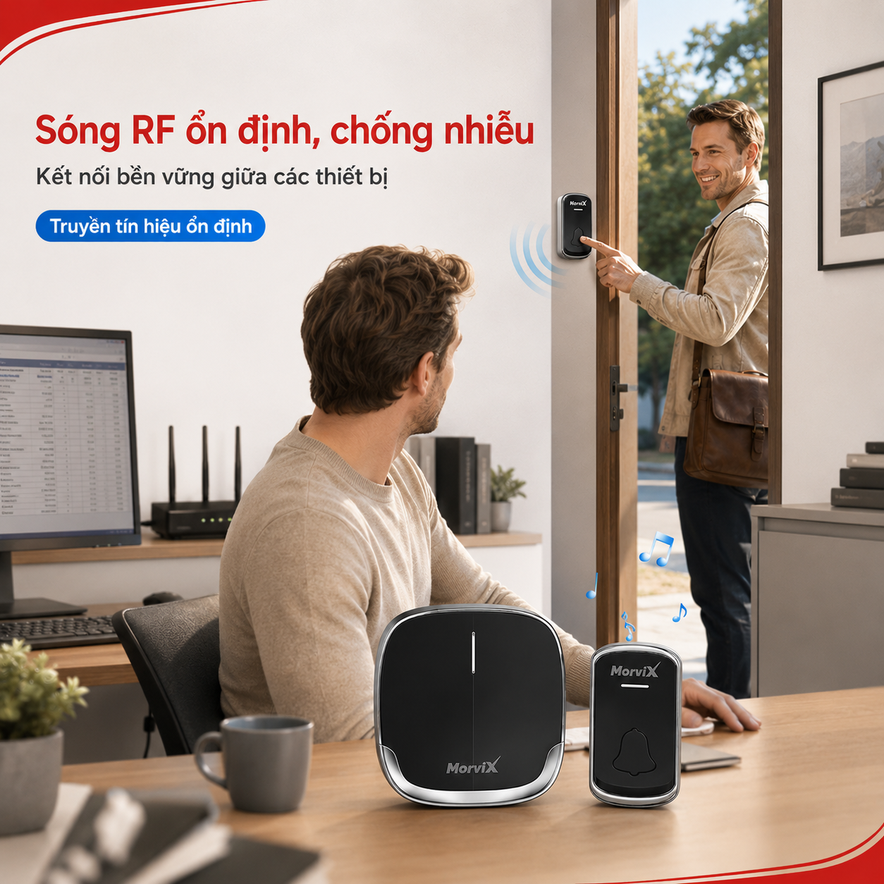Chuông Cửa Không Dây MorviX MD01 | Chống Nước, 53 Kiểu Chuông – ảnh 2