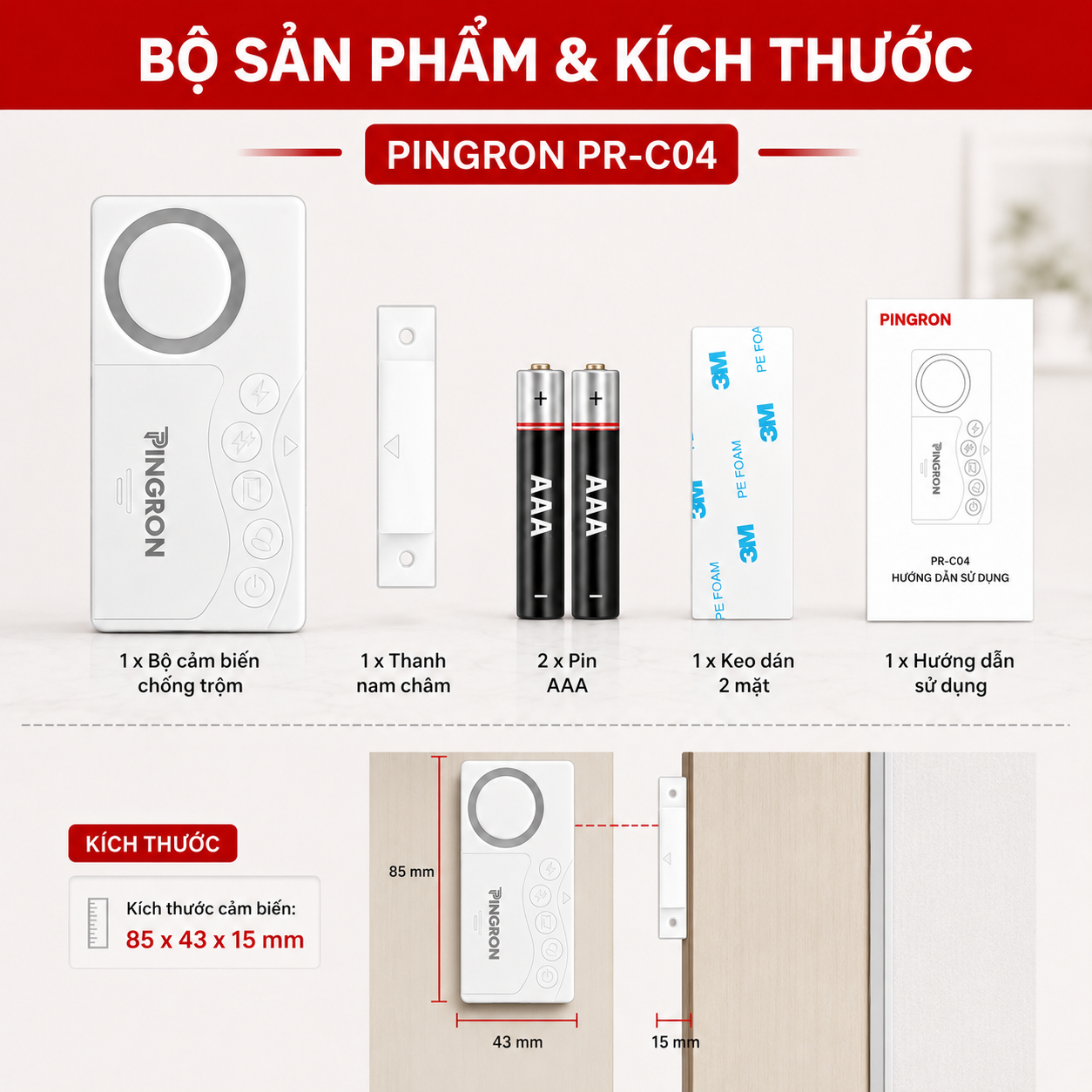 Bộ sản phẩm Pingron C04 gồm