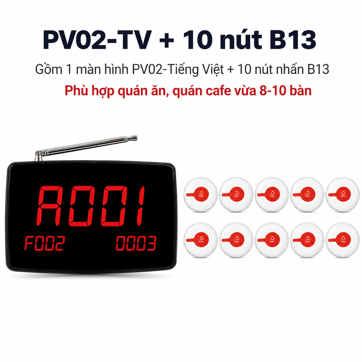 PV02-TV + 10 nút B13