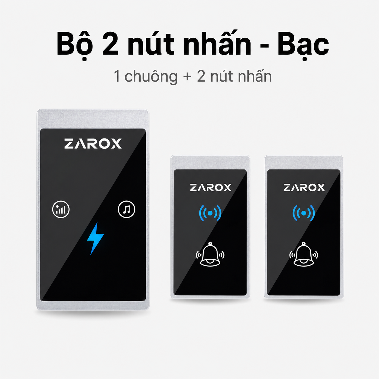 Bộ 2 nút nhấn - Bạc