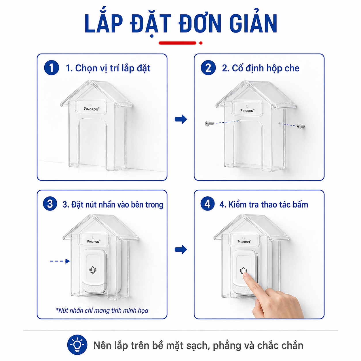 Chuông báo khẩn cấp người già Pingron S016W kèm nút SOS N03 / N02 / DB06 – image 8