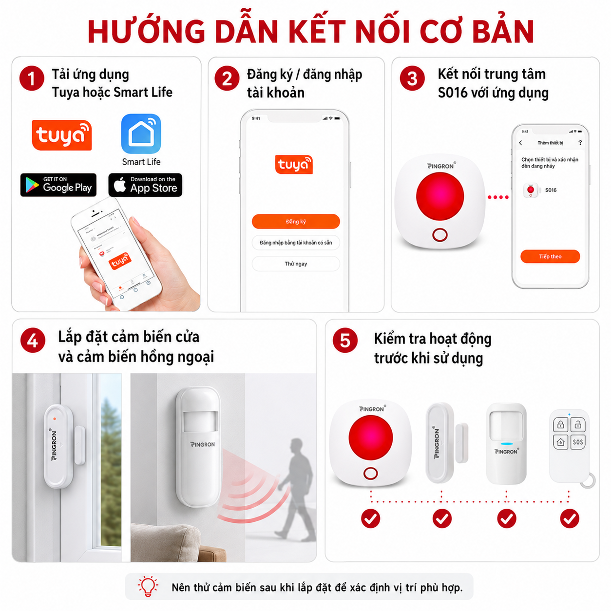 Thiết bị chống trộm gắn cửa PINGRON PR-C03, báo động 105-110dB, 3 chế độ – image 7