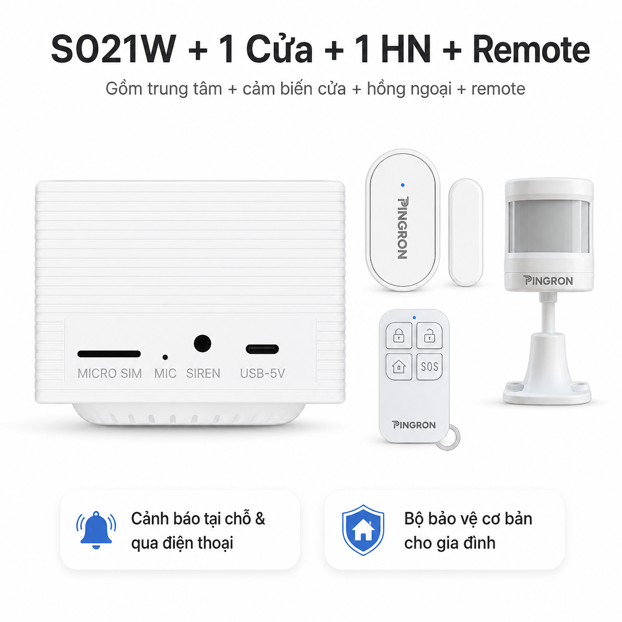 S021W + 1 Cửa + 1 HN + Remote