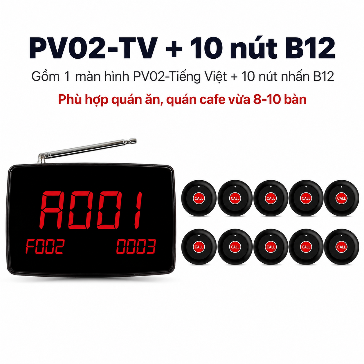 PV02-TV + 10 nút B12
