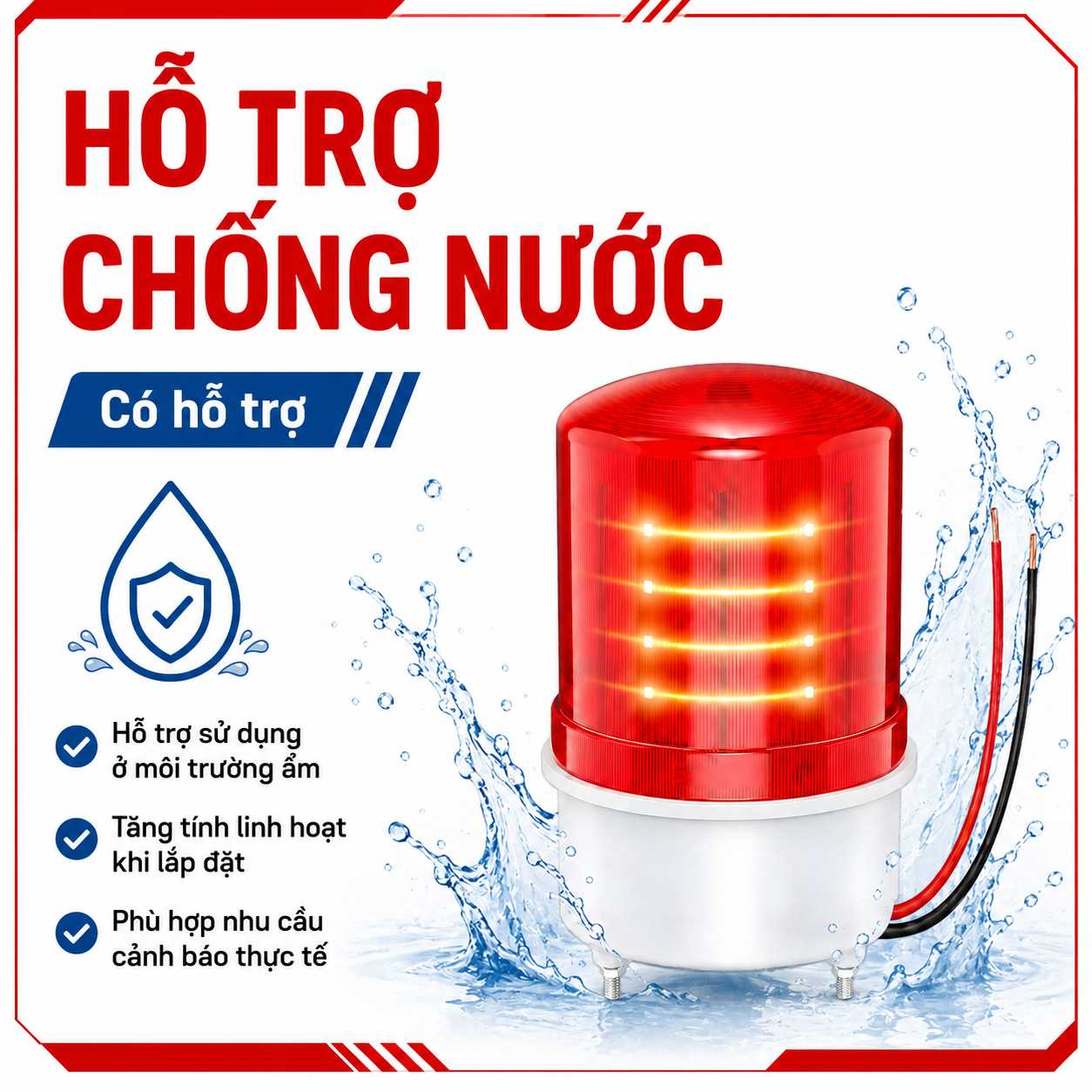 Đèn cảnh báo PINGRON L15 hỗ trợ chống nước