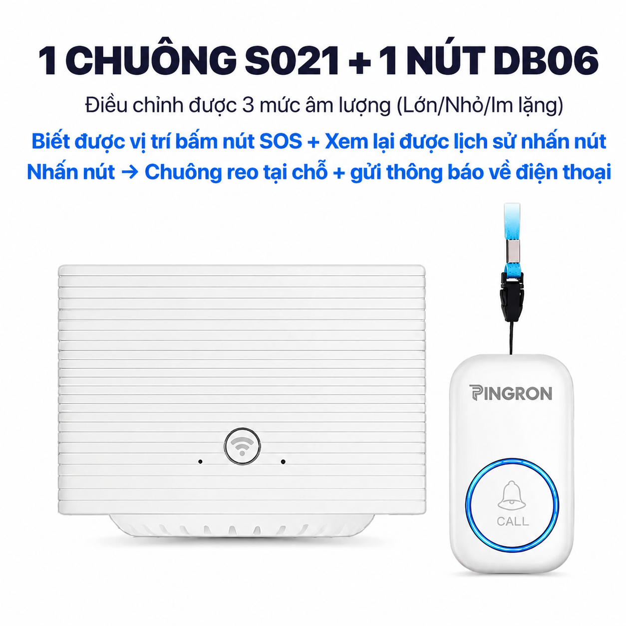 1 chuông S021 + 1 nút DB06