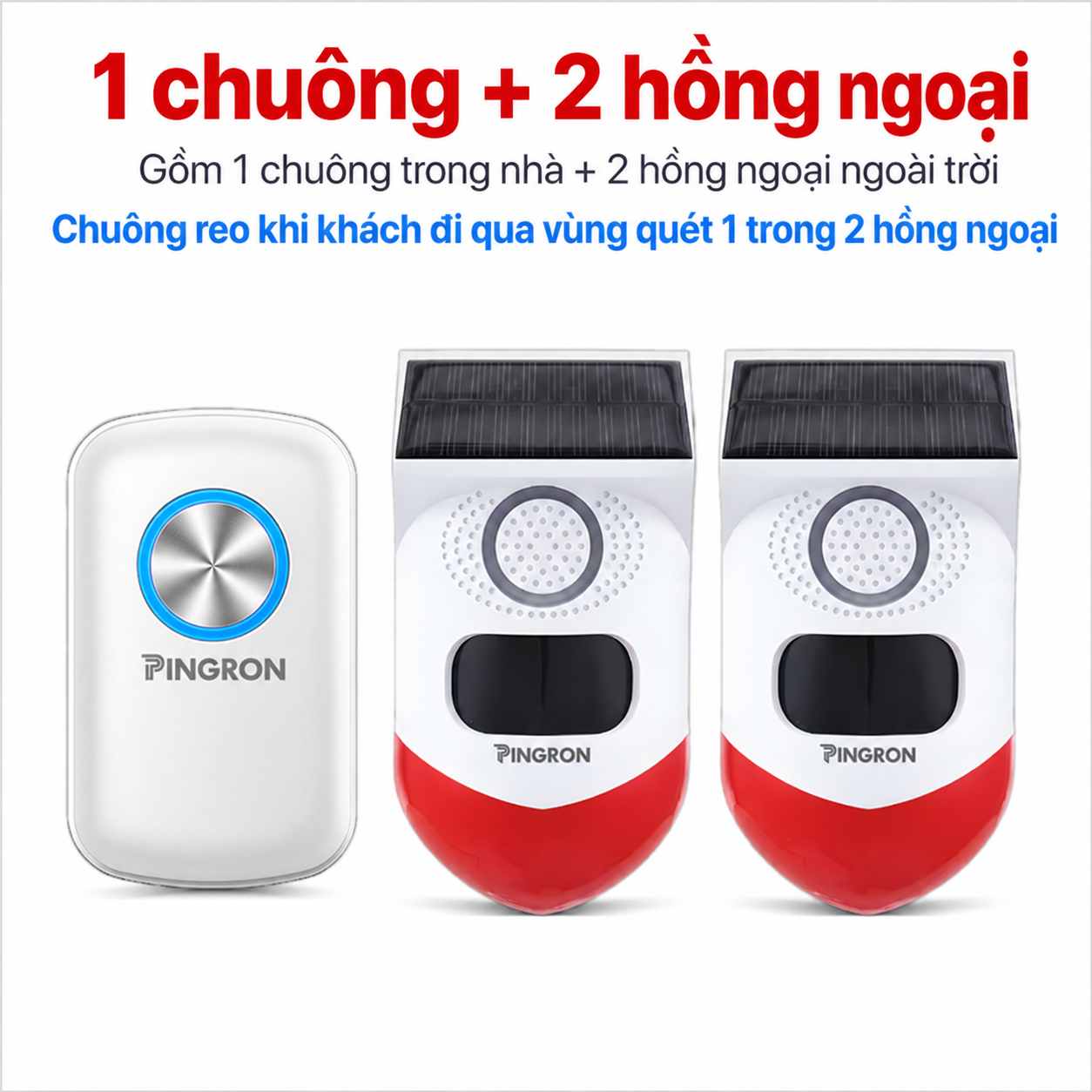 1 chuông + 2 hồng ngoại
