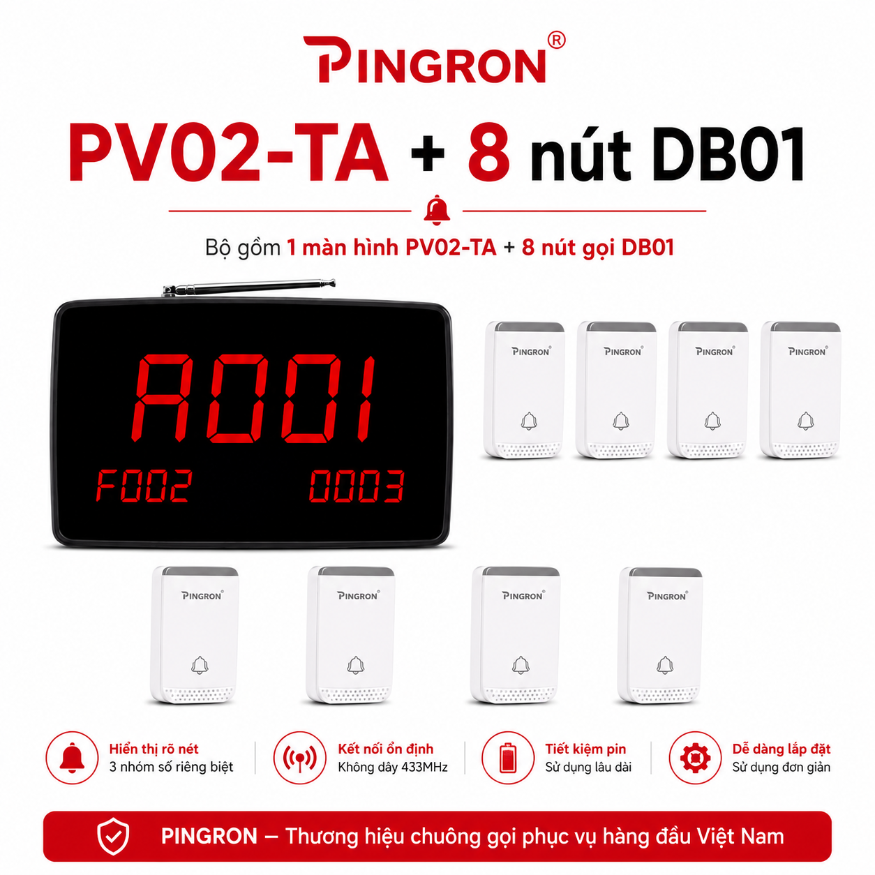 PV02-TA + 8 nút DB01