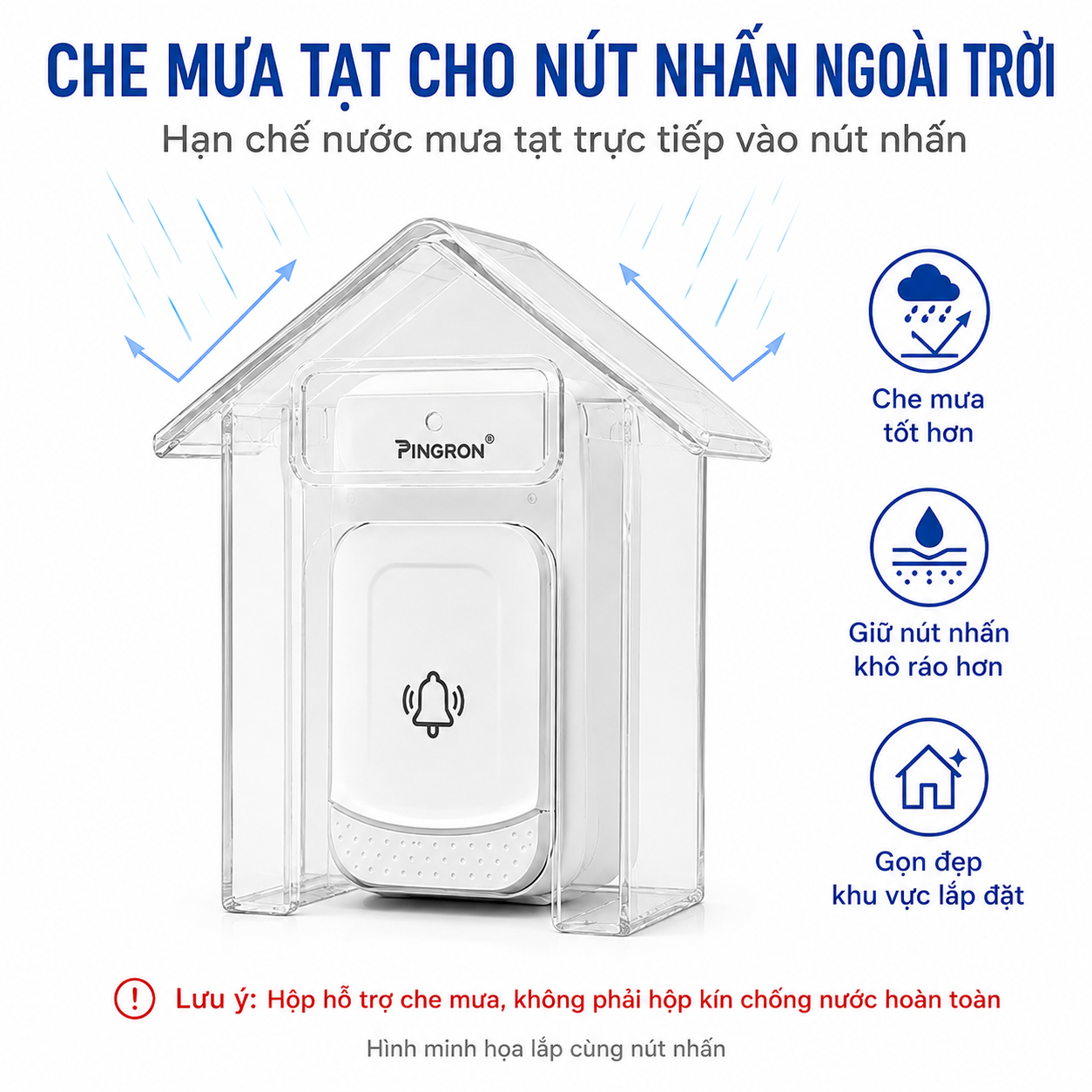 Chuông báo khẩn cấp người già Pingron S016W kèm nút SOS N03 / N02 / DB06 – image 2