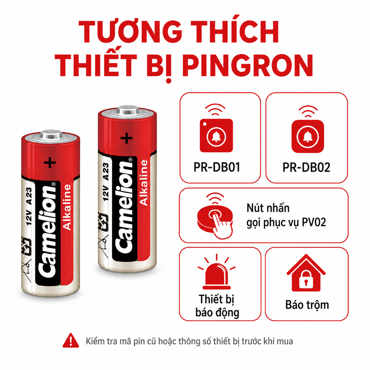 Pin Alkaline 23A 12V 50mAh dùng cho chuông cửa, báo động và remote – ảnh 5