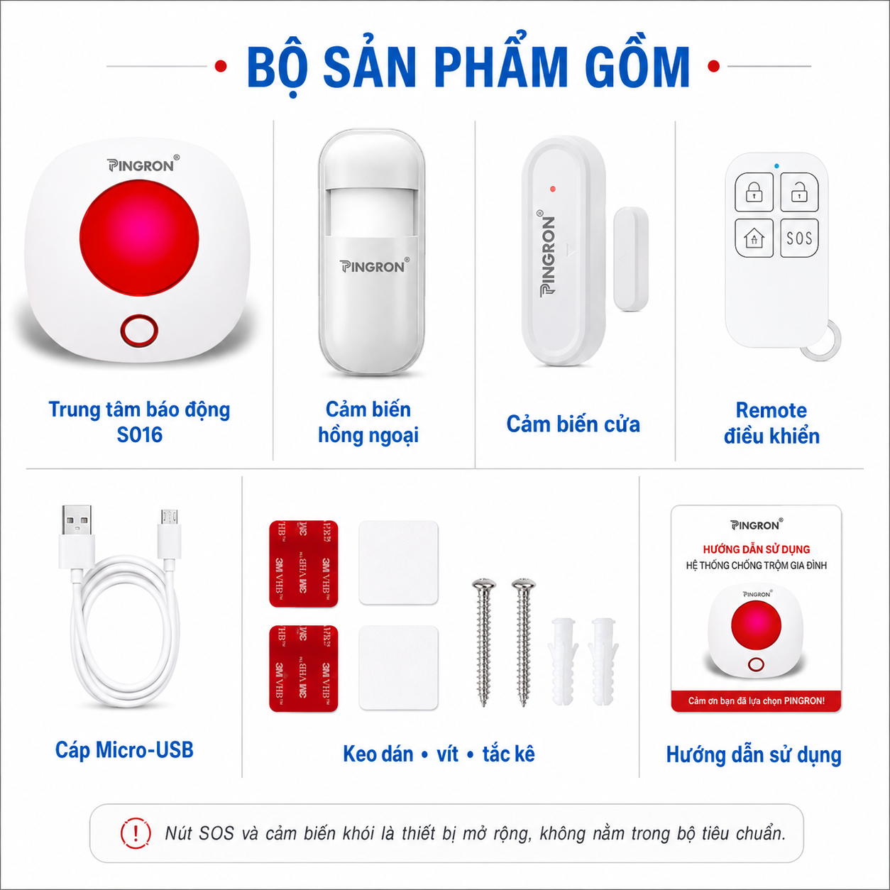 Thiết bị chống trộm gắn cửa PINGRON PR-C03, báo động 105-110dB, 3 chế độ – image 2
