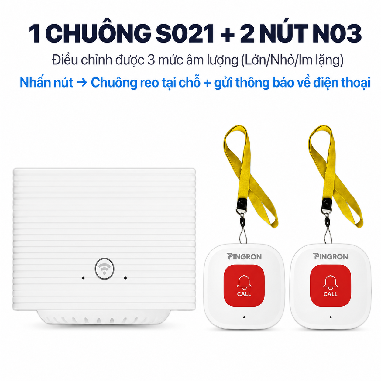 1 chuông S021 + 2 nút N03
