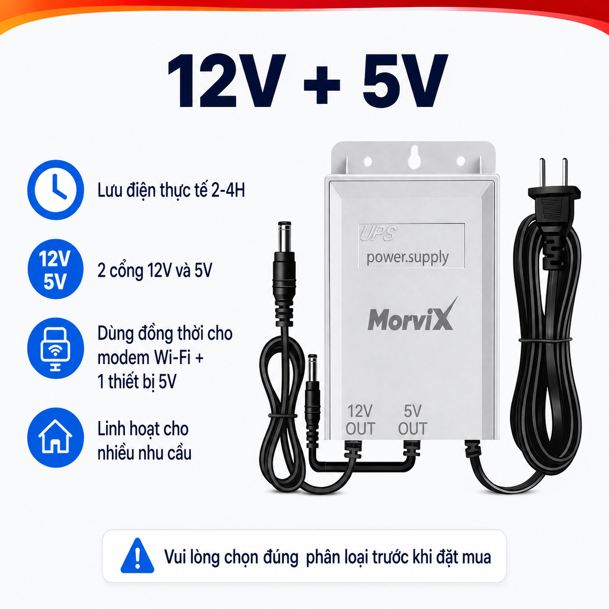 Bộ lưu điện 12V lưu điện wifi và camera ngoài trời, trữ điện từ 8-12H, không lo mất điện – ảnh 8