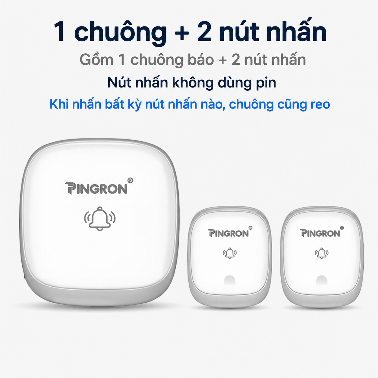 1 chuông + 2 nút nhấn
