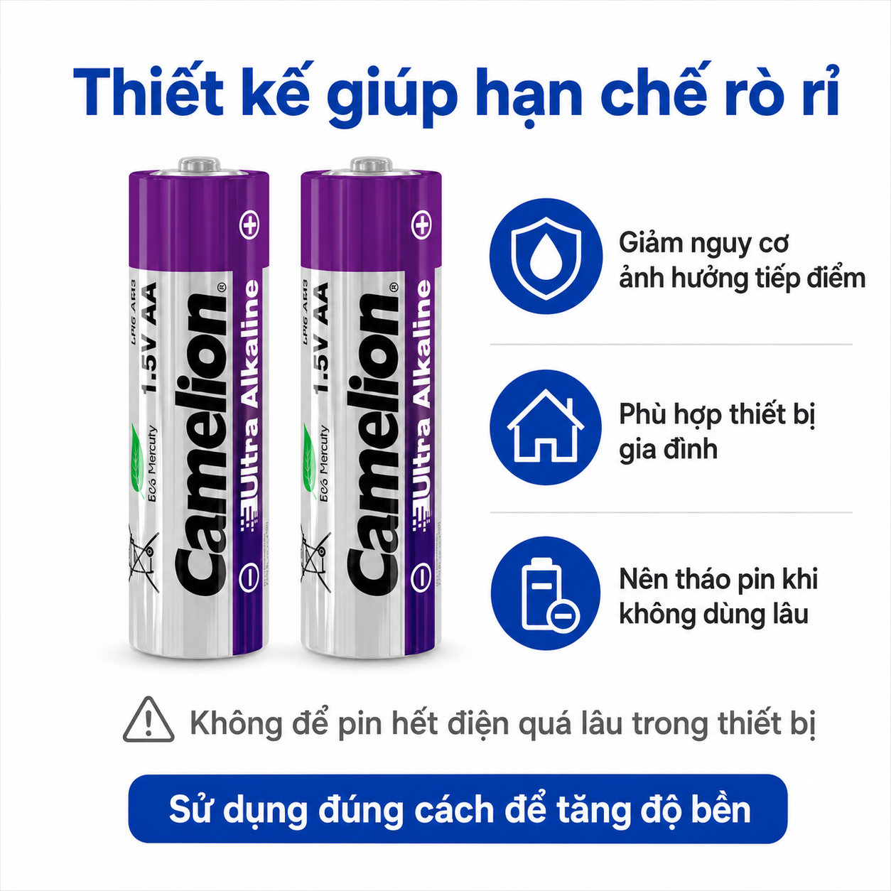 Pin AA Ultra Alkaline 1.5V dung lượng cao – Tùy chọn 2/4/6/8/10 viên – ảnh 7