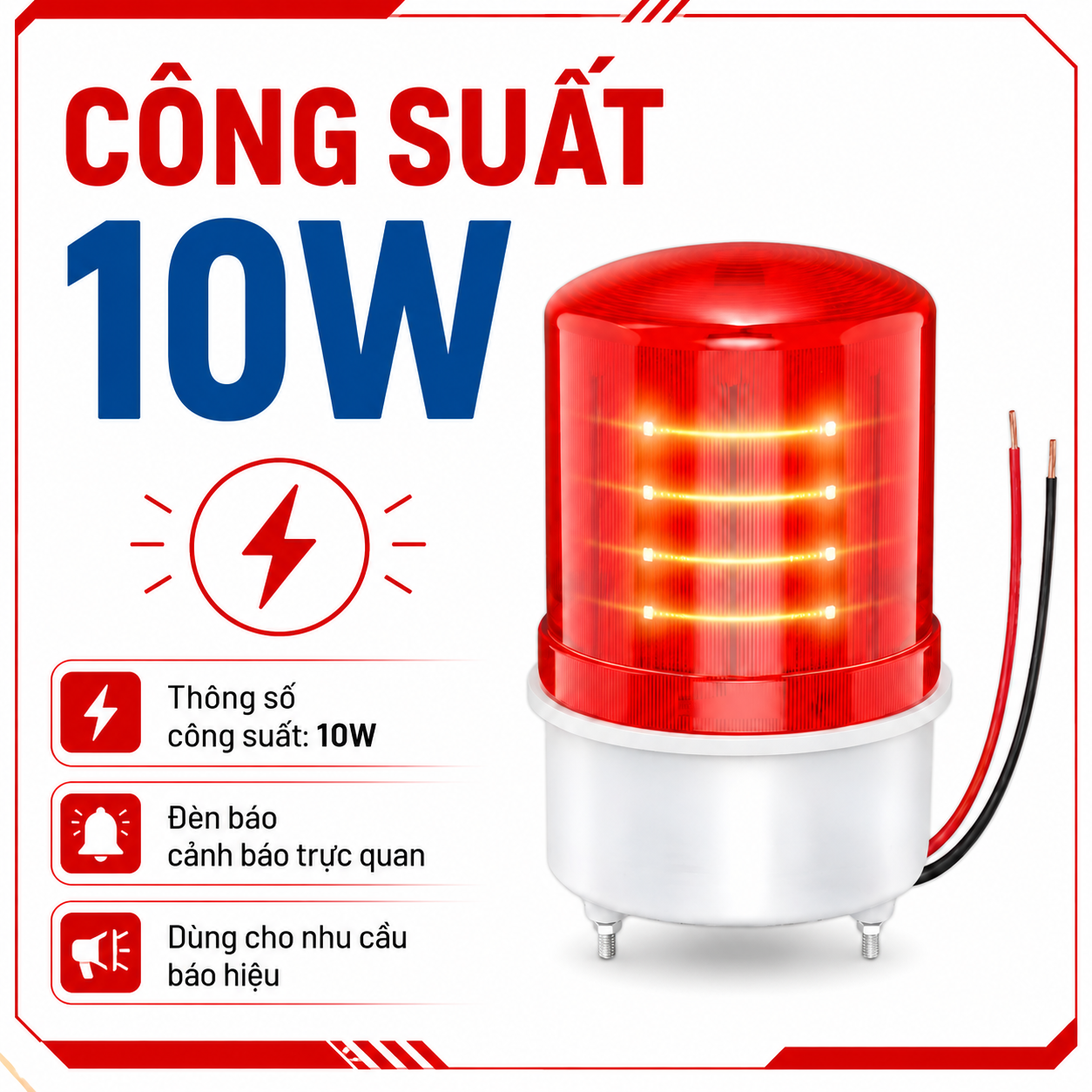 Đèn cảnh báo PINGRON L15 công suất 10W
