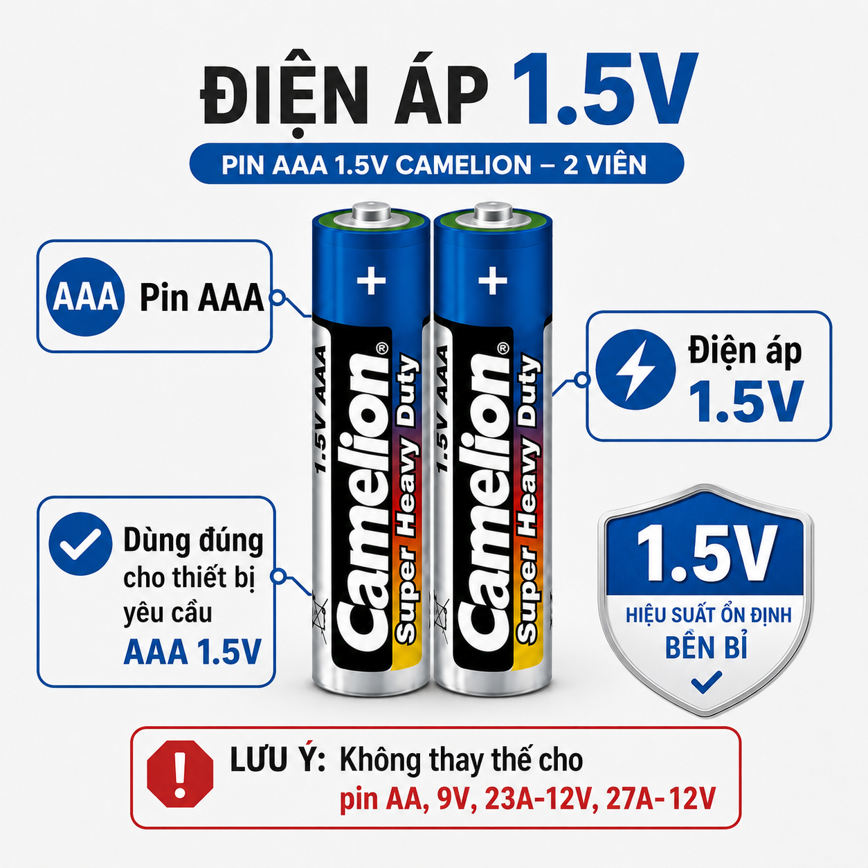 Pin AAA Super Heavy 1.5V 470mAh – Bộ 2 viên – image 4