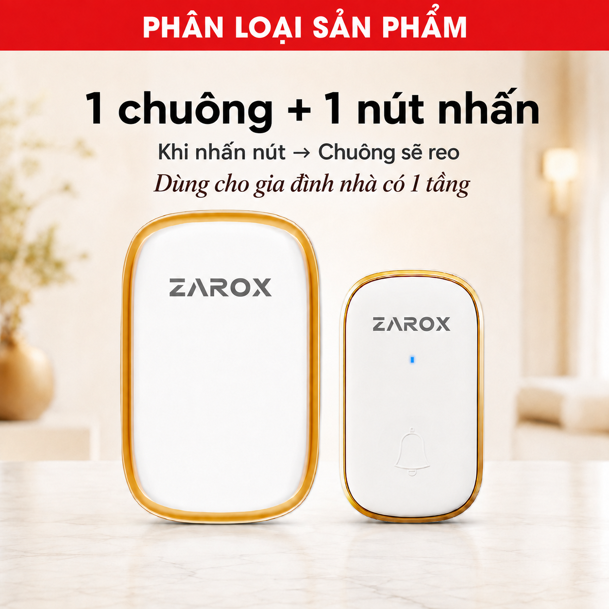 1 chuông + 1 nút nhấn