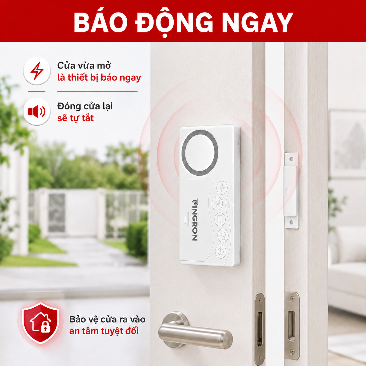 Chế độ báo động ngay khi cửa mở của Pingron C04