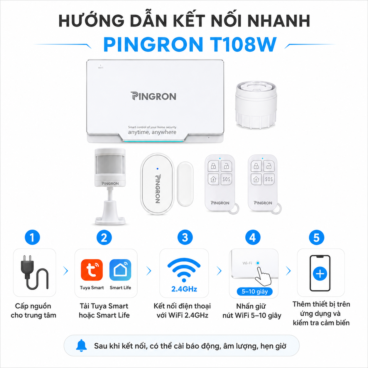 Chuông báo khẩn cấp người già Pingron S016W kèm nút SOS N03 / N02 / DB06 – image 8