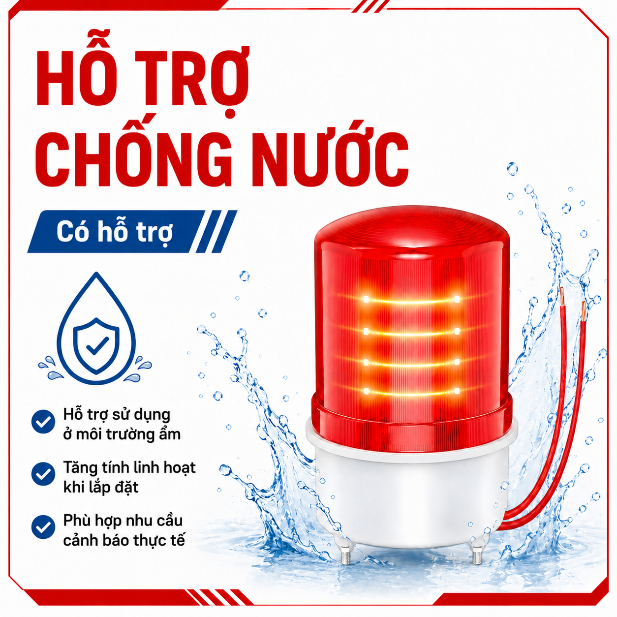 Đèn PINGRON L18 hỗ trợ chống nước sử dụng trong môi trường ẩm