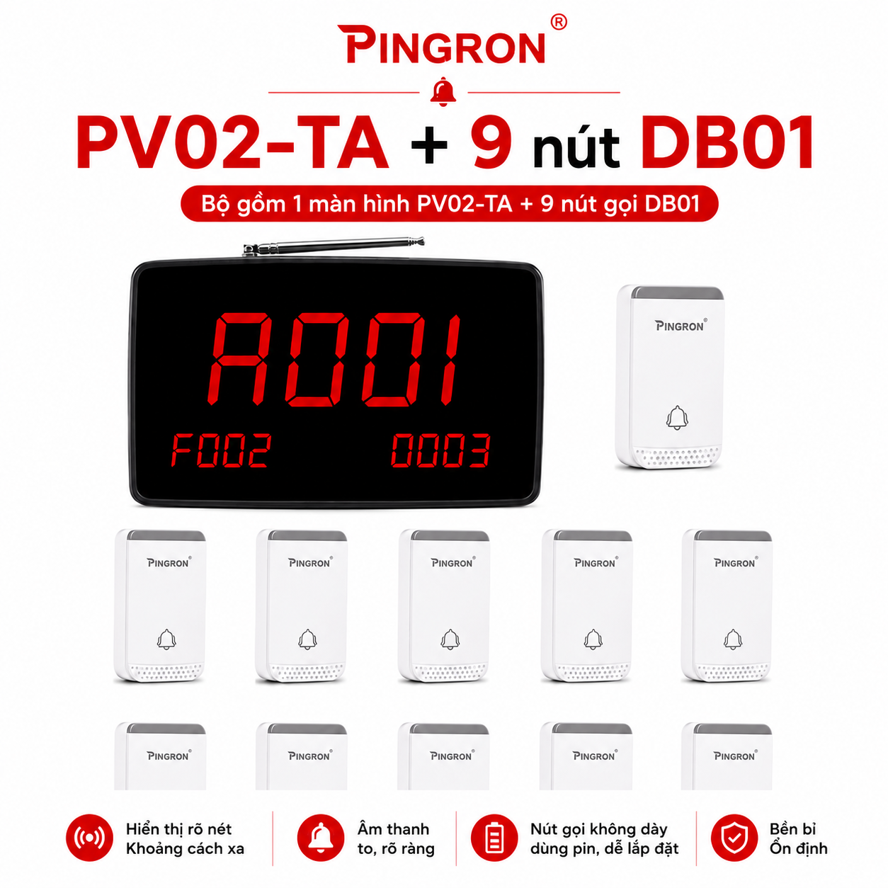 PV02-TA + 9 nút DB01