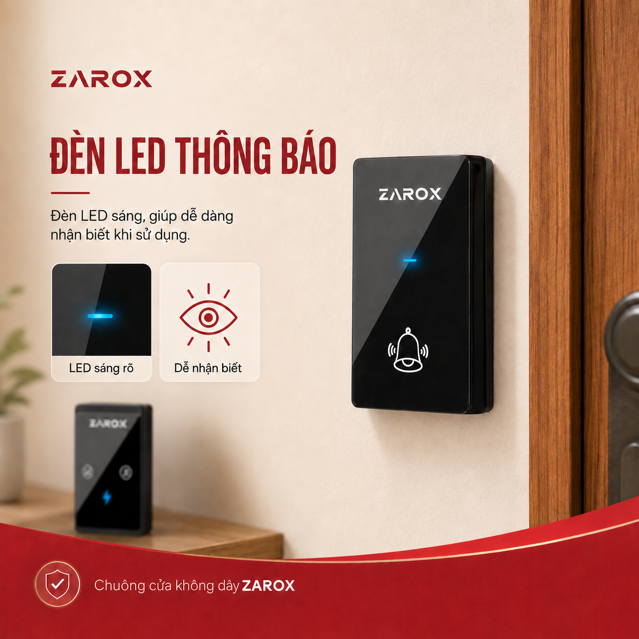 Chuông cửa không dây, chuông cửa không dùng pin ZD04 – ảnh 6