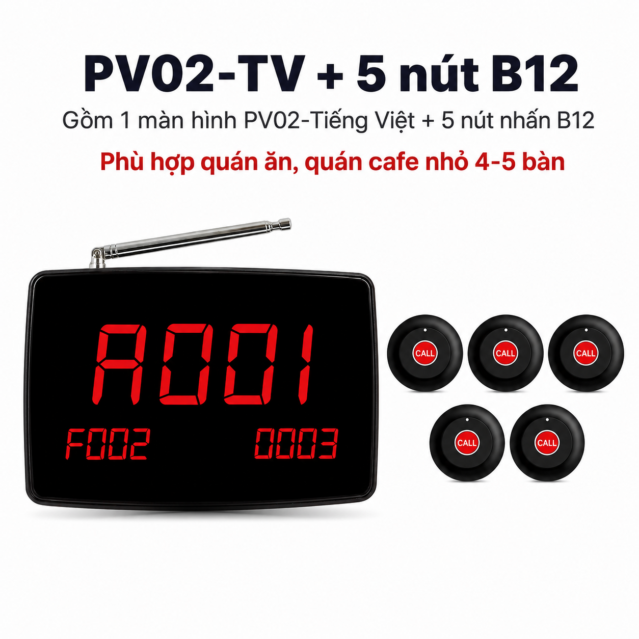 PV02-TV + 5 nút B12