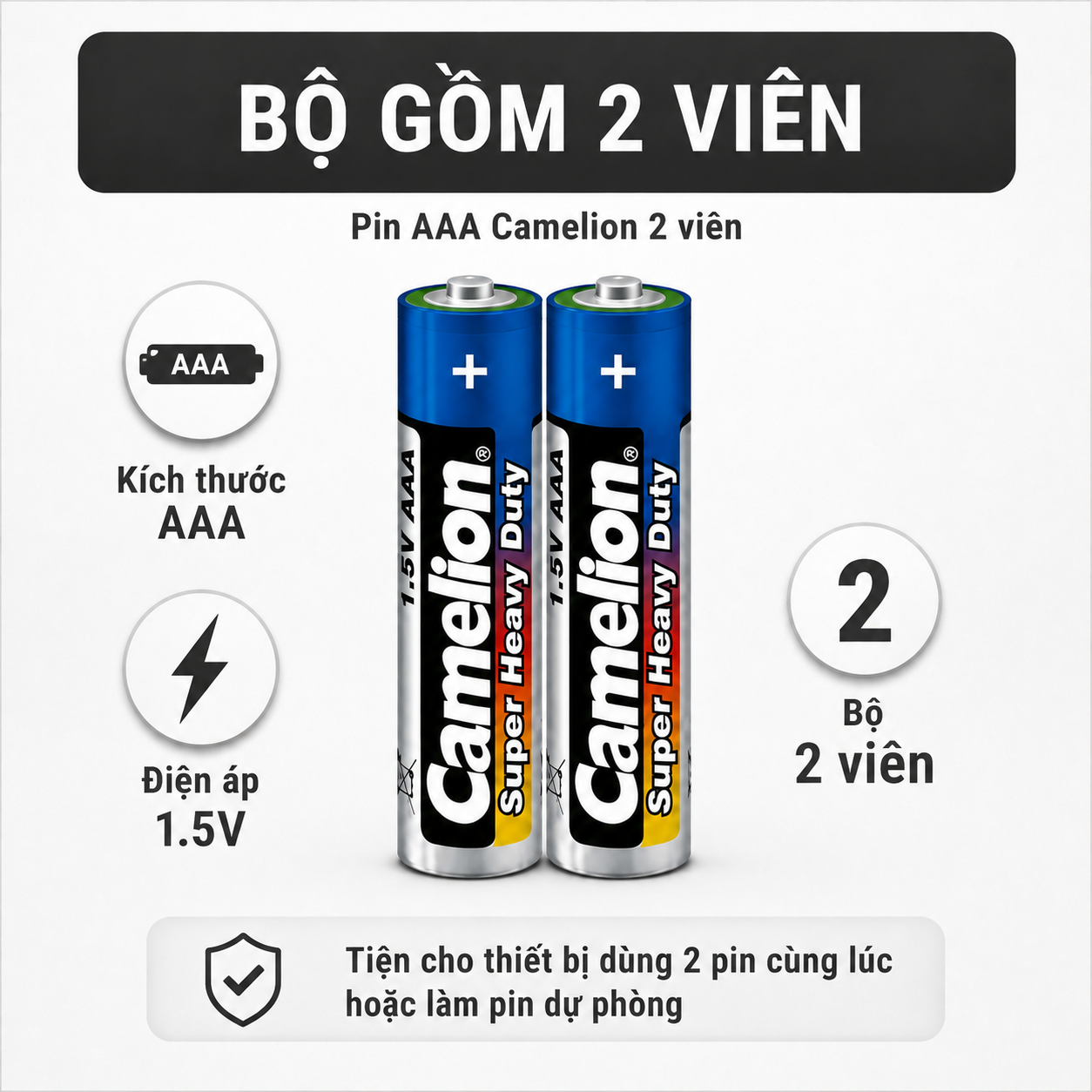 Pin AAA Super Heavy 1.5V 470mAh – Bộ 2 viên – image 8
