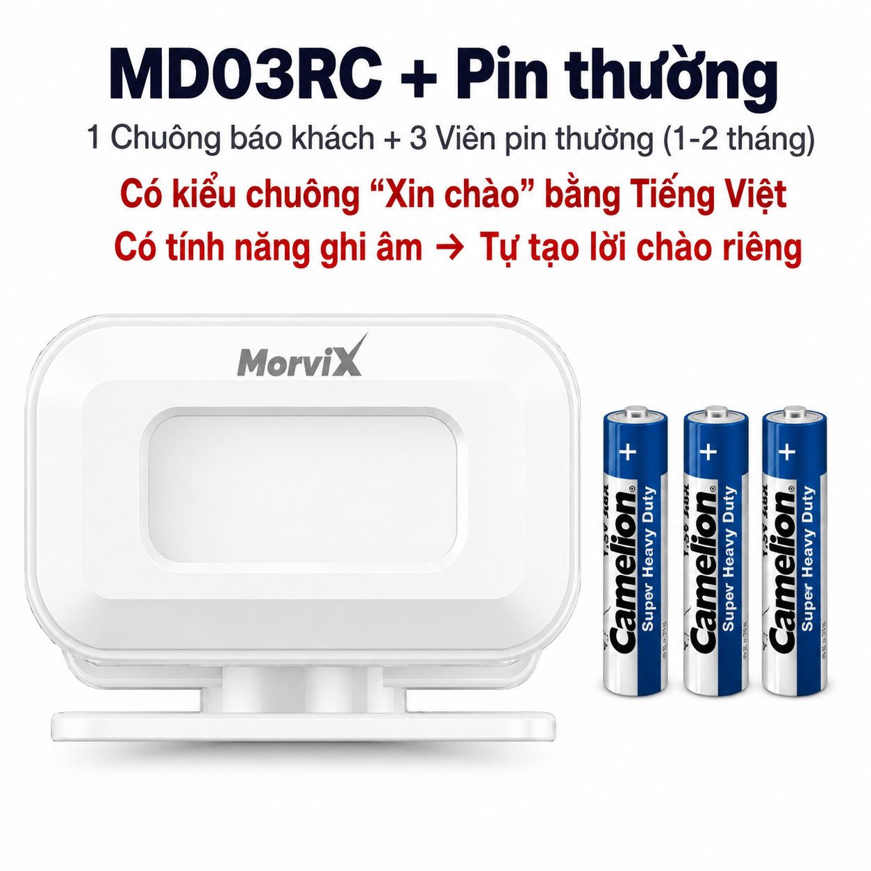 MD03RC + Pin thường