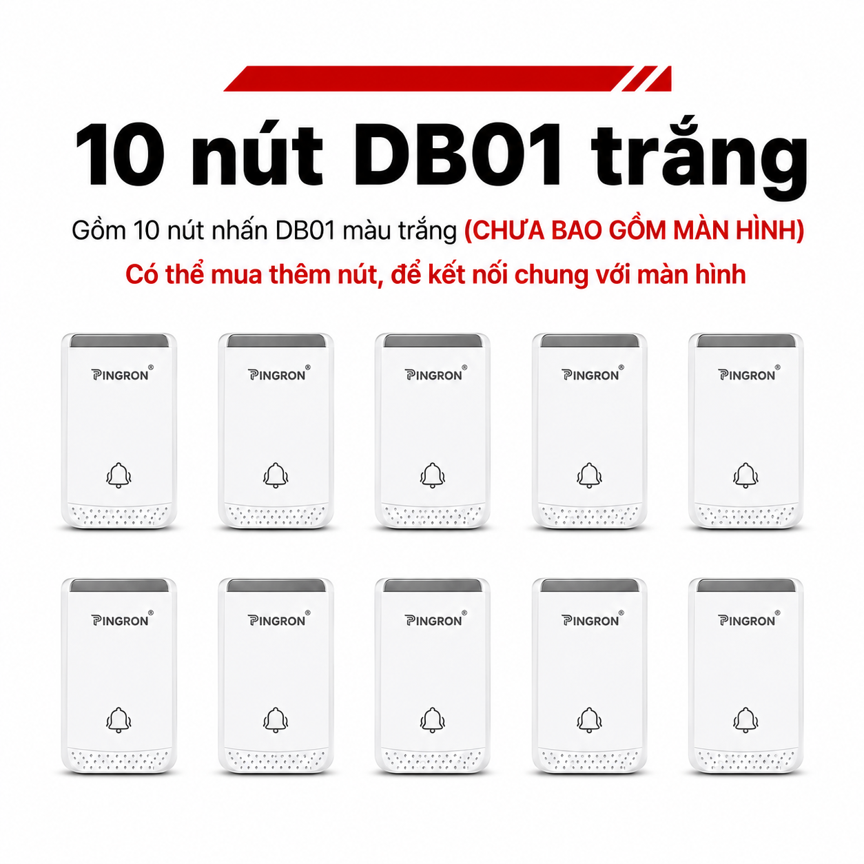 10 nút DB01 trắng