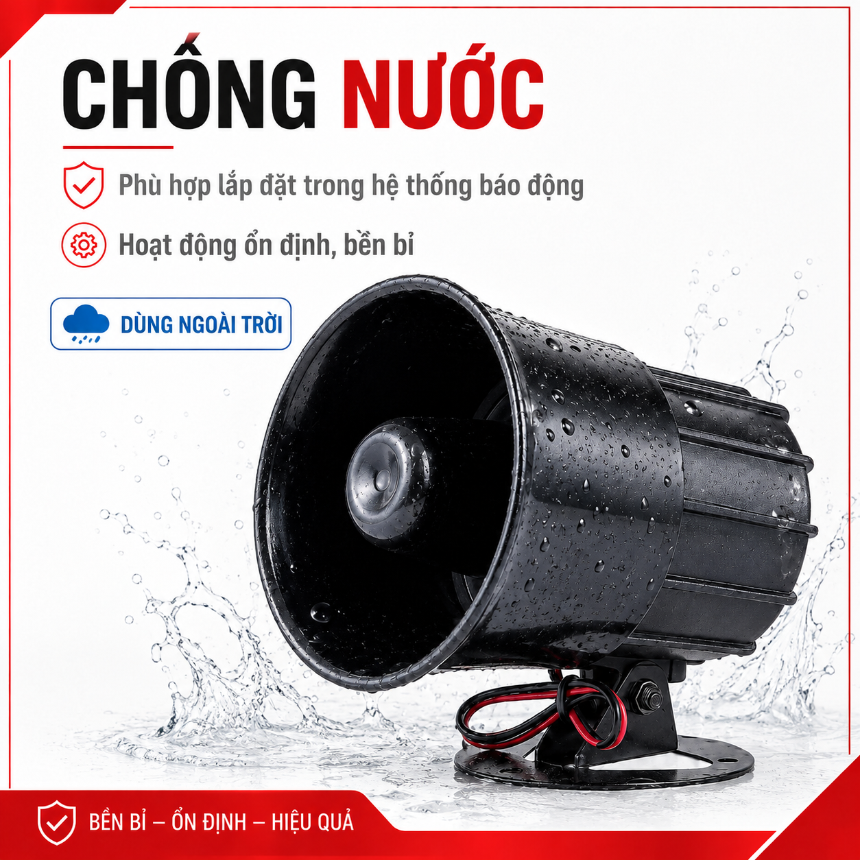 Còi hú báo động PINGRON S02 hỗ trợ chống nước