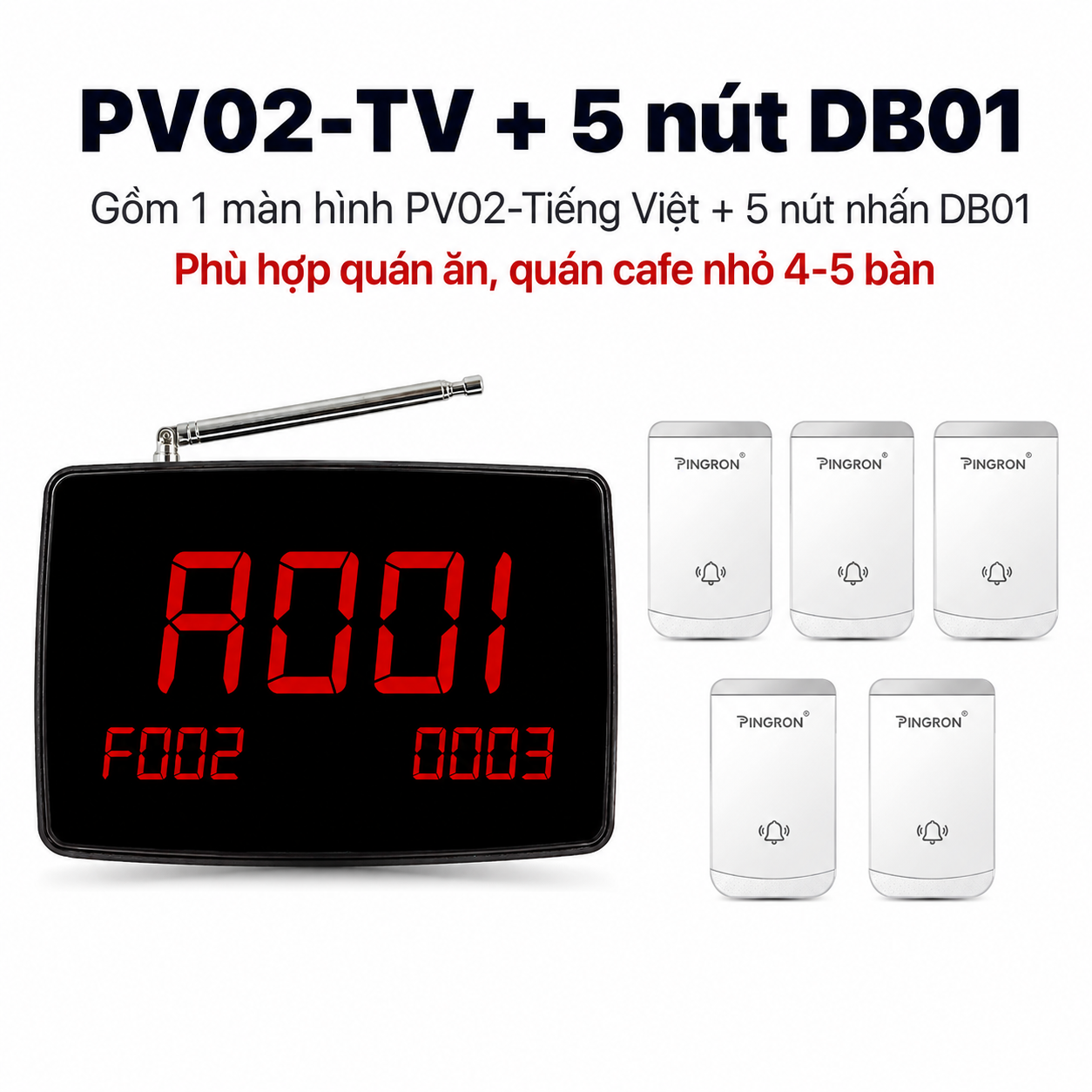 PV02-TV + 5 nút DB01