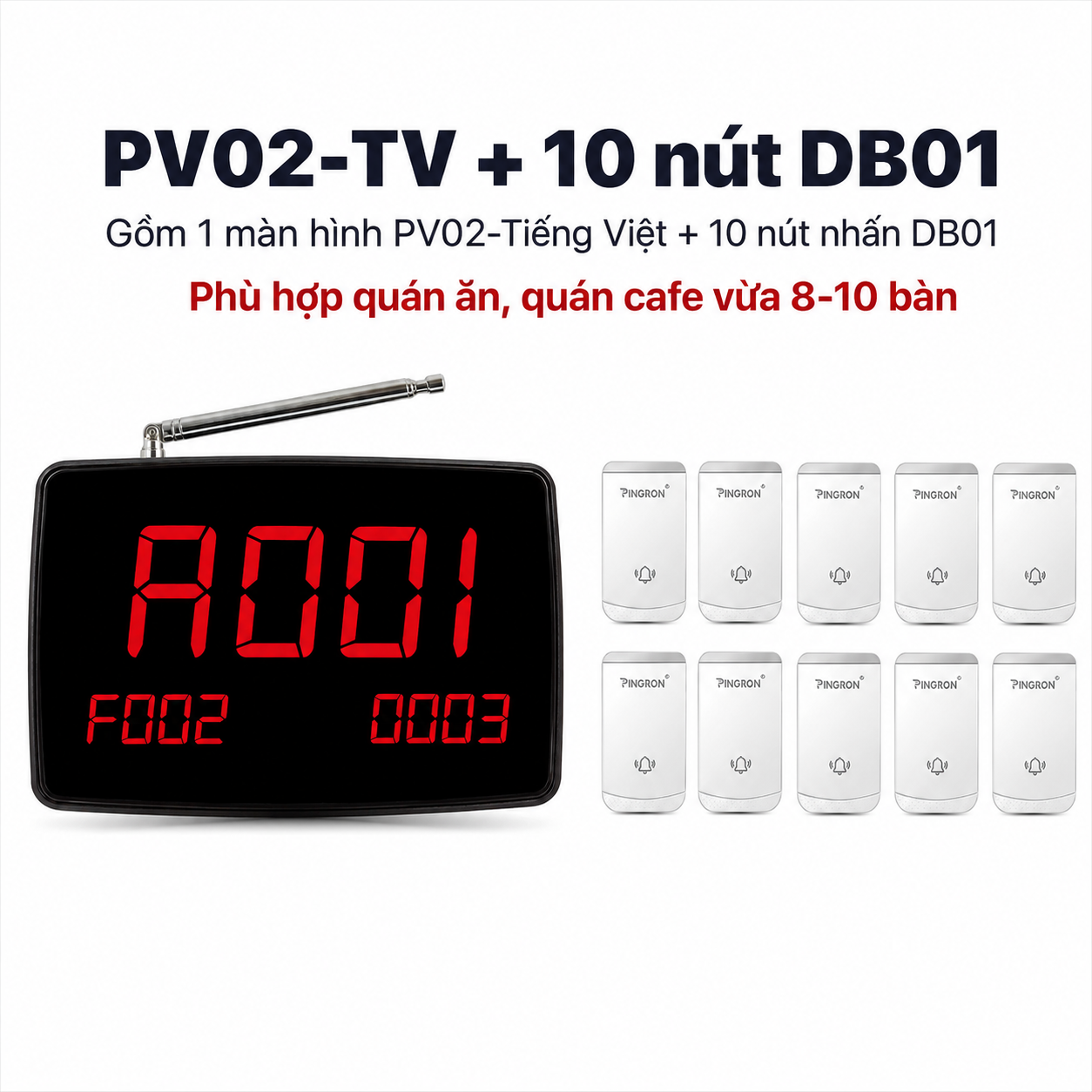 PV02-TV + 10 nút DB01